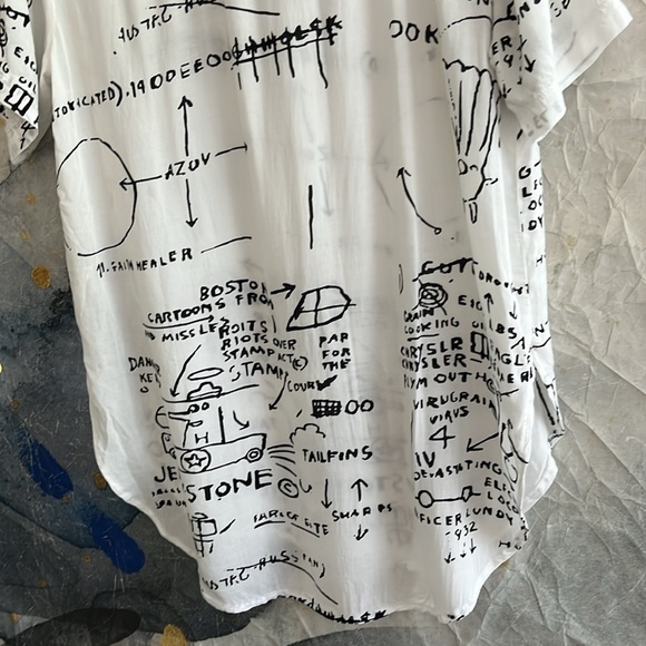 Basquiat Illustration Print Top M - Picture 7 of 9